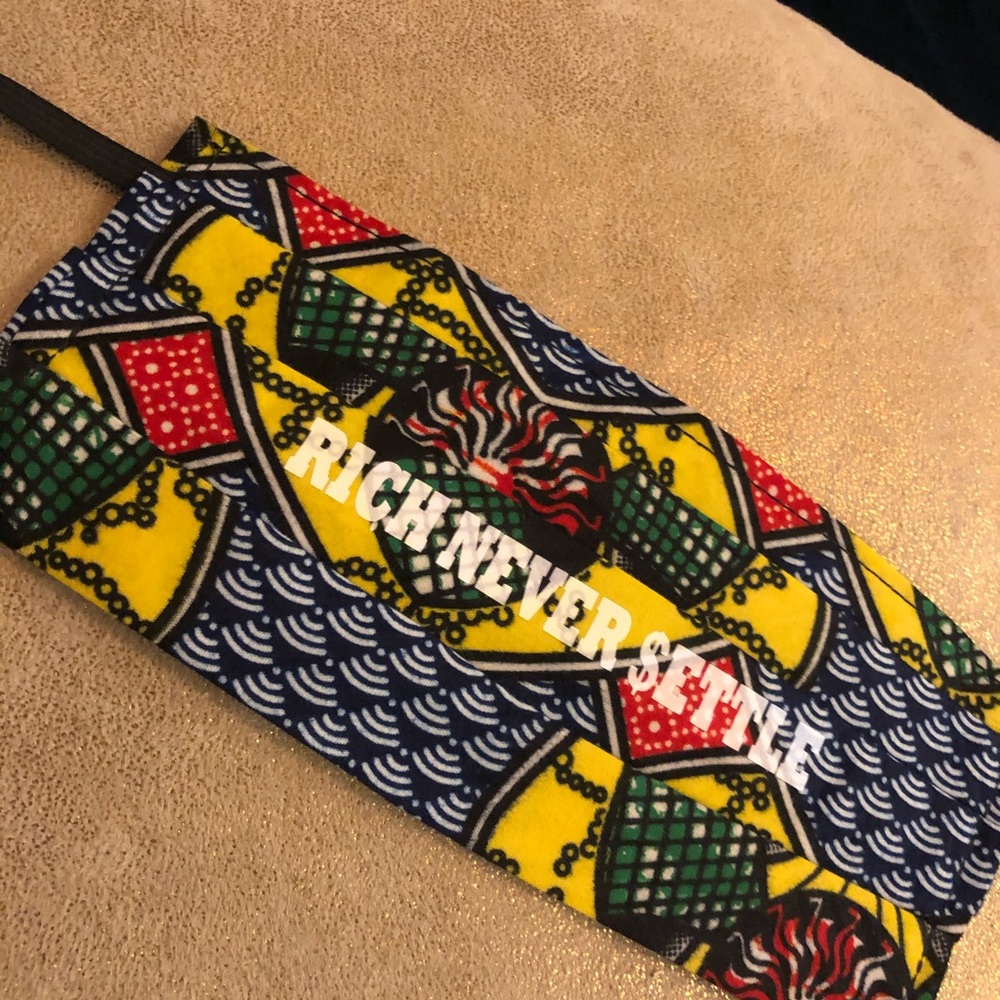 Rich never settle pineapple color mask 😷